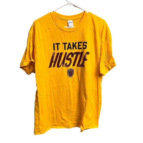Gildan Other - Gildan Cleveland Cavaliers It Takes Hustle Yellow Graphic T Shirt Mens XL Unisex